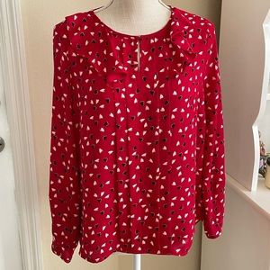 Liz Claiborne Red Heart Blouse